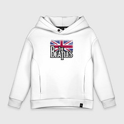 Толстовка оверсайз детская The Beatles Great Britain Битлз, цвет: белый