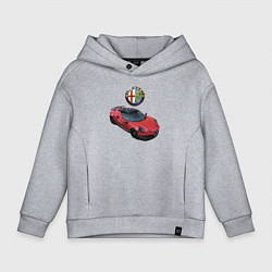 Толстовка оверсайз детская Alfa Romeo - просто мечта!, цвет: меланж