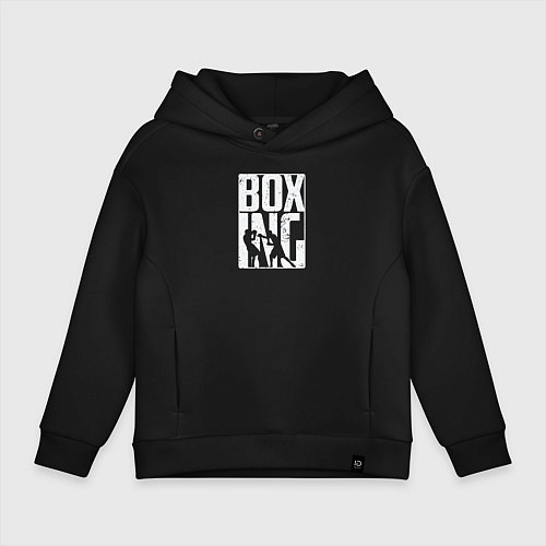Детское худи оверсайз Boxing бой / Черный – фото 1