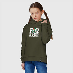 Толстовка оверсайз детская FOREVER NOT JUST WHEN WE WIN, BOSTON CELTICS, БОСТ, цвет: хаки — фото 2