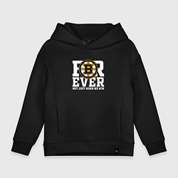 Толстовка оверсайз детская FOREVER NOT JUST WHEN WE WIN, Boston Bruins, Босто, цвет: черный