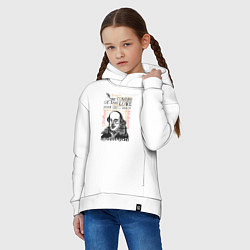 Толстовка оверсайз детская The Course of true love never did run smooth, цвет: белый — фото 2