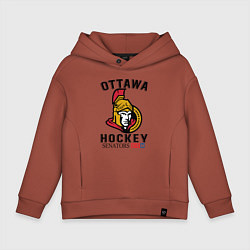 Толстовка оверсайз детская OTTAWA SENATORS ОТТАВА СЕНАТОРЗ, цвет: кирпичный