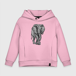 Детское худи оверсайз Огромный могучий слон