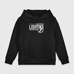 Толстовка оверсайз детская TAMPA BAY LIGHTIN NHL ТАМПА БЭЙ НХЛ, цвет: черный