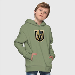 Толстовка оверсайз детская Vegas Golden Knights , Вегас Голден Найтс, цвет: авокадо — фото 2