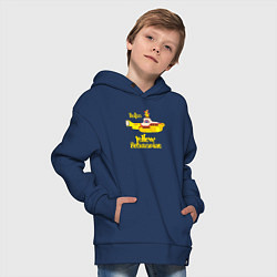 Толстовка оверсайз детская On a Yellow Submarine, цвет: тёмно-синий — фото 2