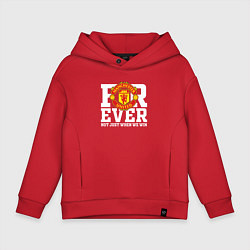 Толстовка оверсайз детская Manchester United FOREVER NOT JUST WHEN WE WIN, цвет: красный