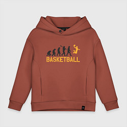 Толстовка оверсайз детская Basketball Fly, цвет: кирпичный
