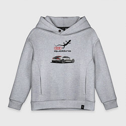 Толстовка оверсайз детская Audi quattro Lizard, цвет: меланж