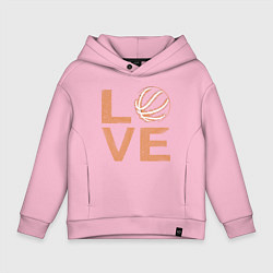 Толстовка оверсайз детская Basket - Love, цвет: светло-розовый