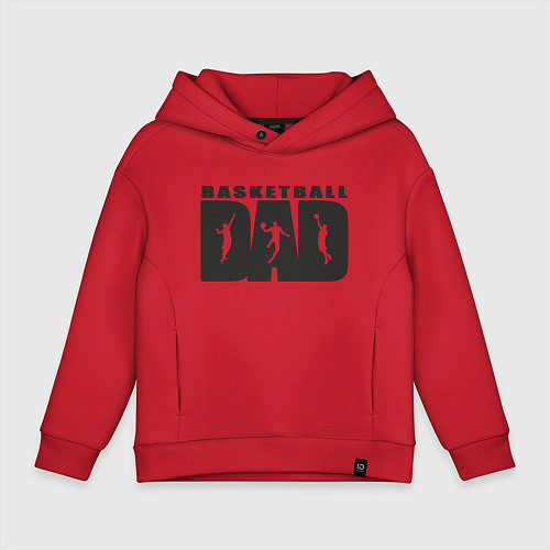 Детское худи оверсайз Dad Basketball / Красный – фото 1