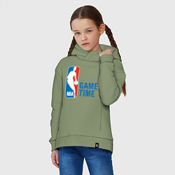 Толстовка оверсайз детская NBA Game Time, цвет: авокадо — фото 2