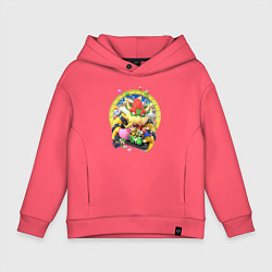 Толстовка оверсайз детская Mario Party Team of heroes, цвет: коралловый