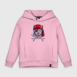 Детское худи оверсайз Кот пират и рыбьи кости