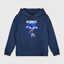 Толстовка оверсайз детская Sonic the Hedgehog 2022, цвет: тёмно-синий