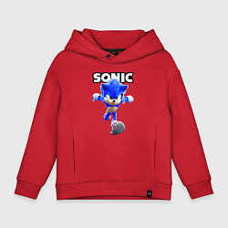 Толстовка оверсайз детская Sonic the Hedgehog 2022, цвет: красный