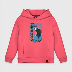 Детское худи оверсайз Футболка с изображением черепа кошки