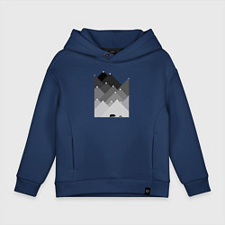 Детское худи оверсайз Медведь и треугольные горы