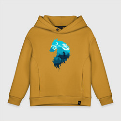 Детское худи оверсайз Принцесса Мононоке волчий силуэт