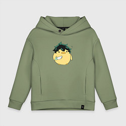 Толстовка оверсайз детская Опасный Мидория My Hero Academia, цвет: авокадо