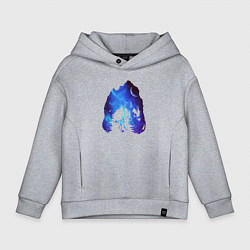 Детское худи оверсайз Череп Тираннозавра Космос