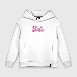Толстовка оверсайз детская Barbie logo, цвет: белый