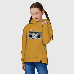 Толстовка оверсайз детская Wu-Tang Boombox, цвет: горчичный — фото 2