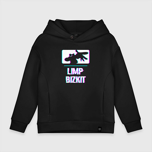 Детское худи оверсайз Limp Bizkit Glitch Rock / Черный – фото 1