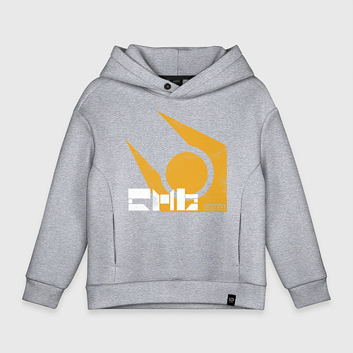 Детское худи оверсайз Half life - city 17 / Меланж – фото 1