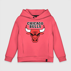 Толстовка оверсайз детская Chicago Bulls, цвет: коралловый