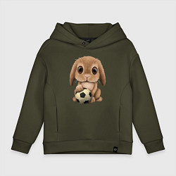 Детское худи оверсайз Футбол - Кролик