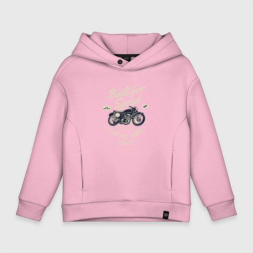Детское худи оверсайз Vintage Moto / Светло-розовый – фото 1