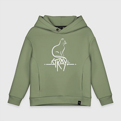 Толстовка оверсайз детская Stray Life, цвет: авокадо