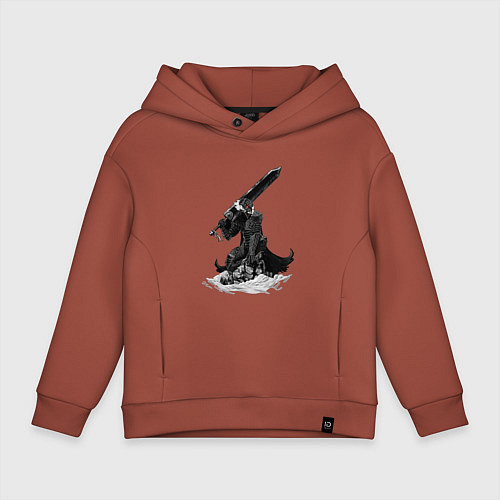 Детское худи оверсайз Berserk the Black Swordsman / Кирпичный – фото 1