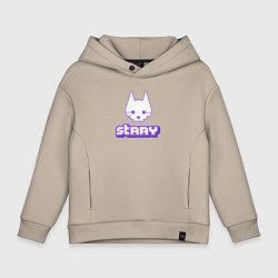 Толстовка оверсайз детская Stray x Twitch, цвет: миндальный