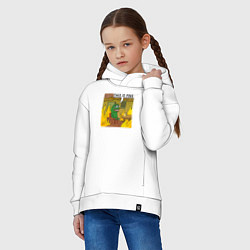Толстовка оверсайз детская Пепе Лягушонок в беде, цвет: белый — фото 2
