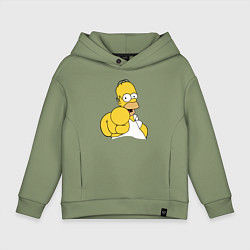 Детское худи оверсайз Гомер Симпсон указывает пальцем