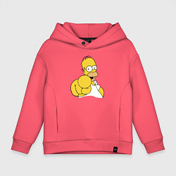 Детское худи оверсайз Гомер Симпсон указывает пальцем