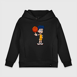 Детское худи оверсайз Мальчик с мячом