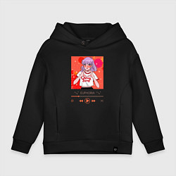 Толстовка оверсайз детская Euphoria - player, цвет: черный
