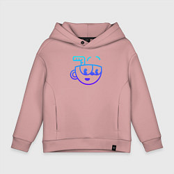 Толстовка оверсайз детская Cuphead neon, цвет: пыльно-розовый