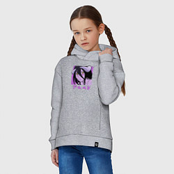 Толстовка оверсайз детская Милая Альбедо, цвет: меланж — фото 2