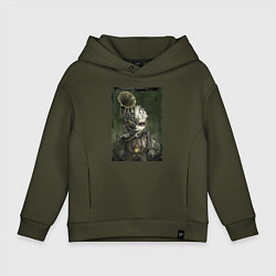 Детское худи оверсайз Девушка в механистическом костюме