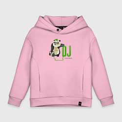 Детское худи оверсайз DJ панда я люблю музыку