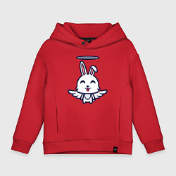 Толстовка оверсайз детская Angel Bunny, цвет: красный