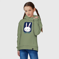 Толстовка оверсайз детская Funny - Bunny, цвет: авокадо — фото 2