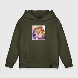 Толстовка оверсайз детская Нанати и Митти, цвет: хаки