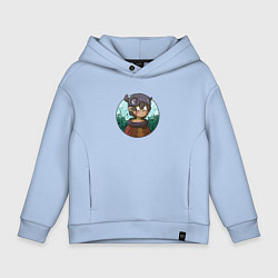 Толстовка оверсайз детская Рэг, цвет: мягкое небо
