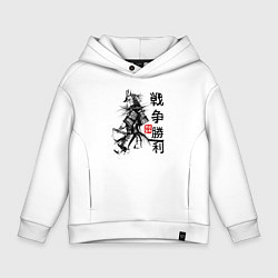 Детское худи оверсайз Самурай с мечом в шлеме